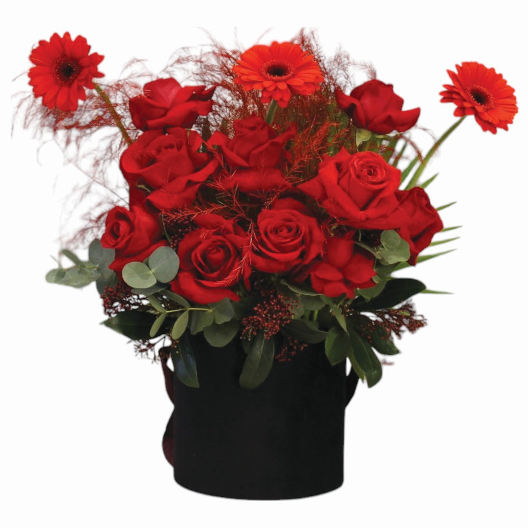 Box of mix of red Roses